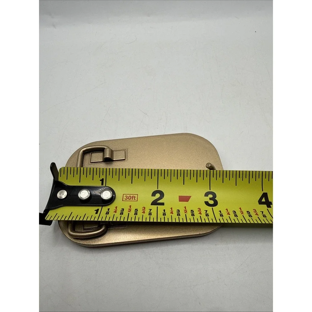 Vintage Brass John Deere Belt Buckle ‎ Backhoe Tractor Dimensional Design 1983